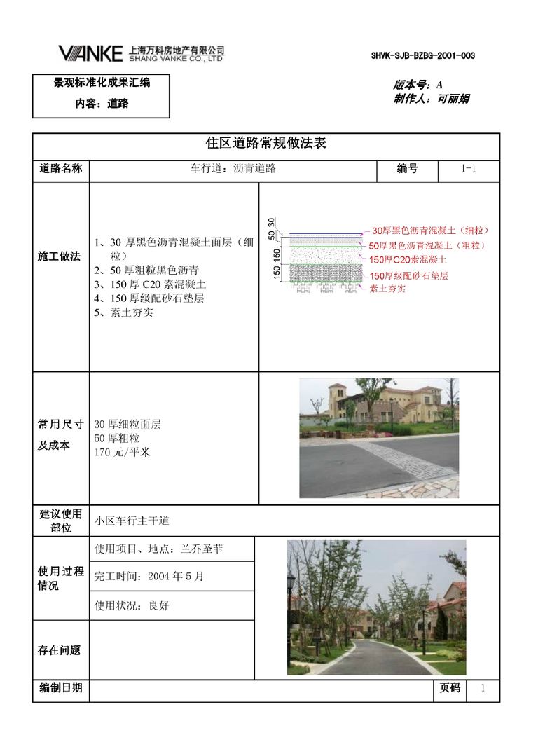 万科景观标准化成果：道路设计｜23页PDF 内容预览
