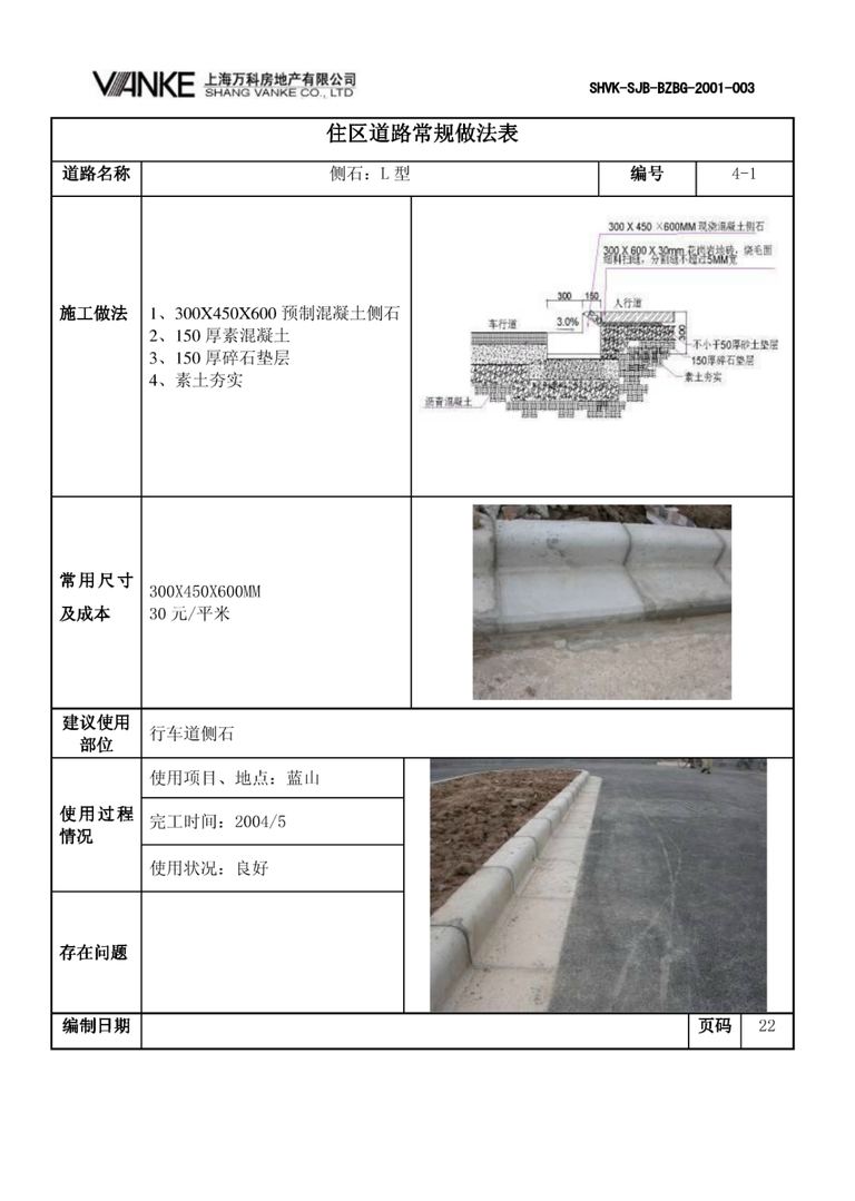万科景观标准化成果：道路设计｜23页PDF 内容预览
